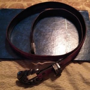 VICENZA Genuine Calfskin Alligator Print Belt